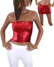 Red Sequin Tube Top
